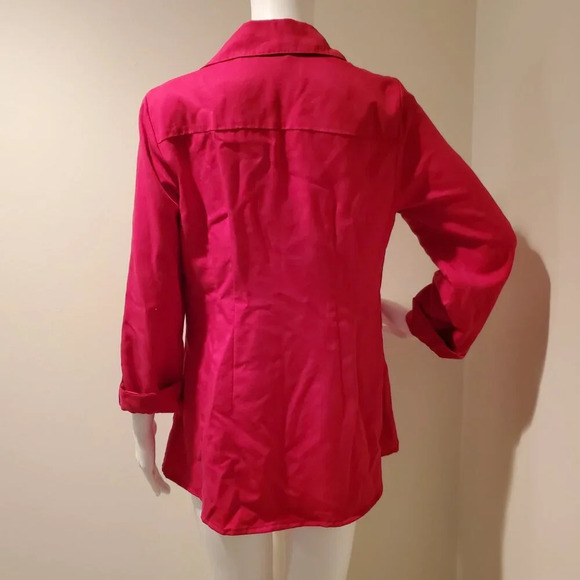 Soft Surroundings Washed Tencel Asymmetrical Hem Tunic Pink S - Picture 5 of 5